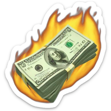 dollars in cash burn  sticker