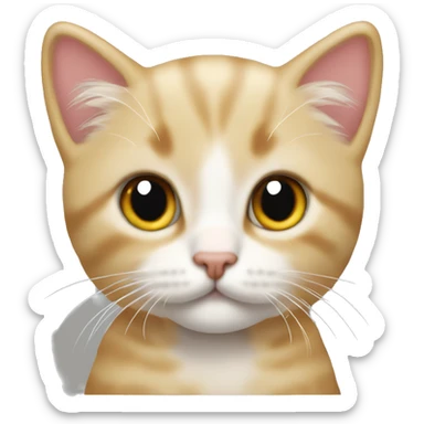 cute kitten posing like frank ocean on blond sticker