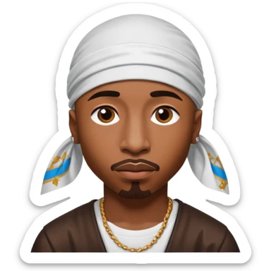 2Pac only face and durage sticker