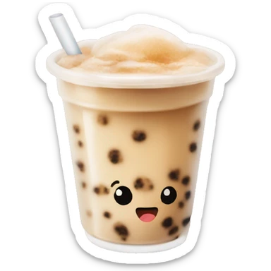 brown sugar milk tea boba sticker