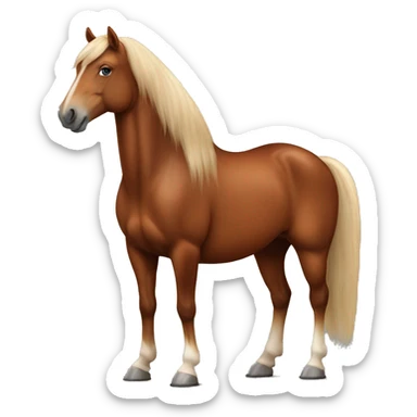 Chestnut Icelandic Horse Full Body  sticker