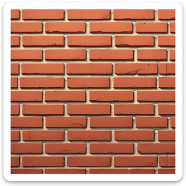 brick wall with red bricks sticker