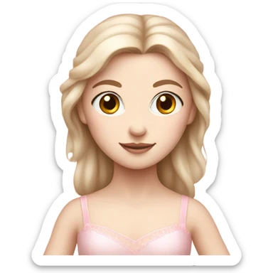 soft pink ballerina with fair skin  sticker