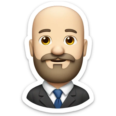 Teacher, balding, beard and moustache, a little chubby sticker
