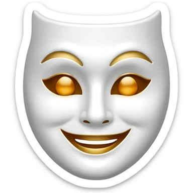 Theater mask sticker