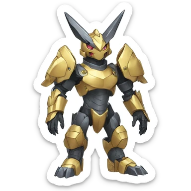  kawaii cool edgy armored Digimon-Fakemon-animal full body sticker