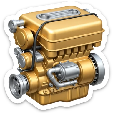 minimalistic car engine sticker