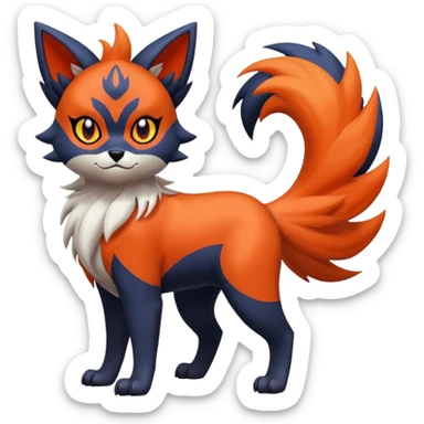 Delcatty-Litten-Zorua-Absol-Sprigatito-fusion, full body sticker