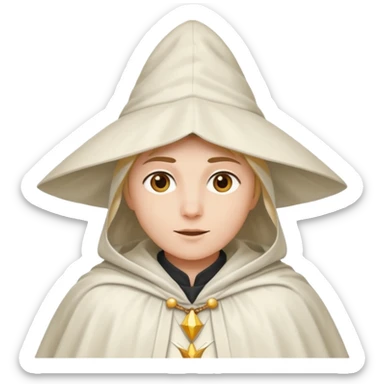 Pointy hat white cloak sticker