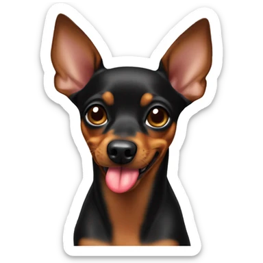 dog-mini-pinscher-tongue sticker