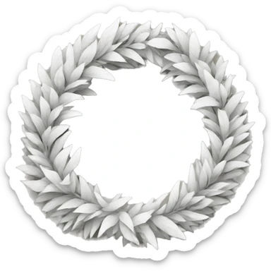 White wreath  sticker