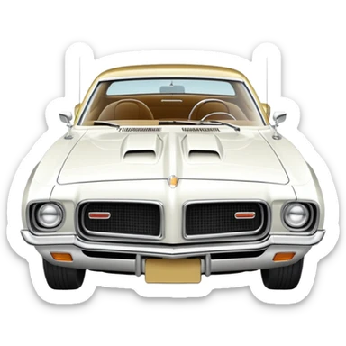 1971 white maverick sticker