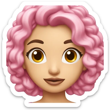 Auto rosa con moños coquette sticker