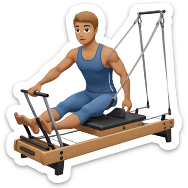 guy workout pilates reformer  sticker