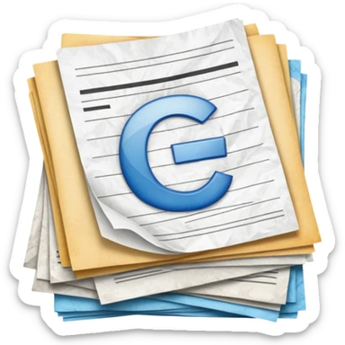 mac os mixed papers skeuomorphic sticker