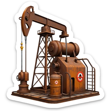 oil pumping station steel  sticker
