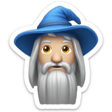 Gandalf with a blue hat sticker