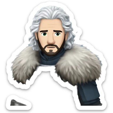 use an image of Jon Snow in game of thrones saying Winter is Coming sticker