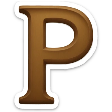 Letter P sticker