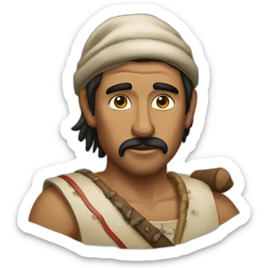 In Santa Tecla, the Europeans decided to fight the Indians. sticker