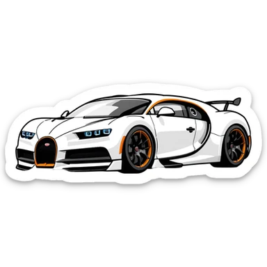 Black Bugatti Chiron Super Sport 300+ sticker