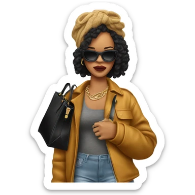 Rihanna with bag sticker