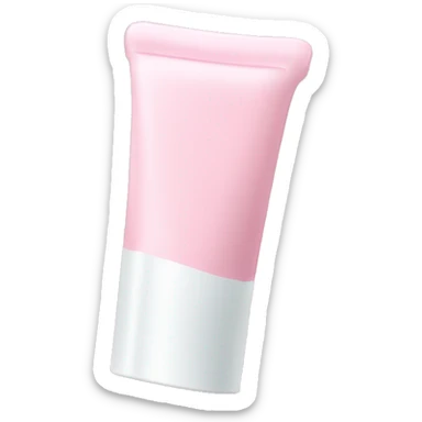Pale pink toothpaste tube sticker