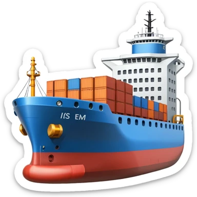 cargo ship sticker