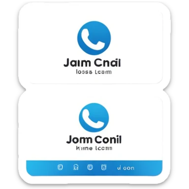 business card with a logo symbol sticker