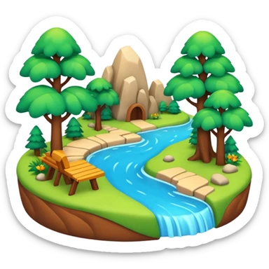3d nature pic for iphone sticker