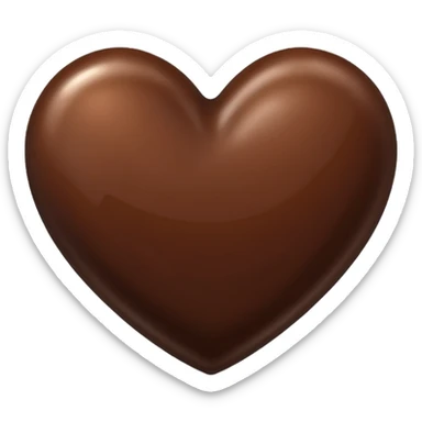 Brown heart sticker