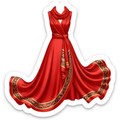 dress and scarf sticker