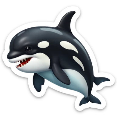 orca as a zombie sticker