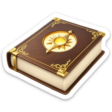 a magic book of knowledge sticker