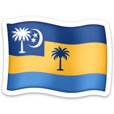 Outline of South Carolina with flag  sticker