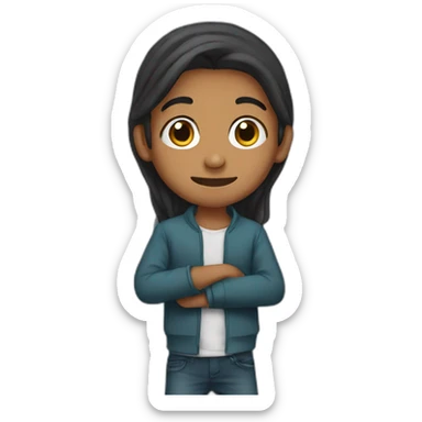 Muslim boy with long hair sticker