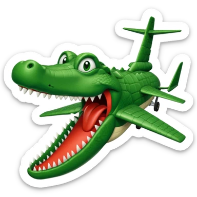 Bombordilo crocodillo with a plane body lead sticker
