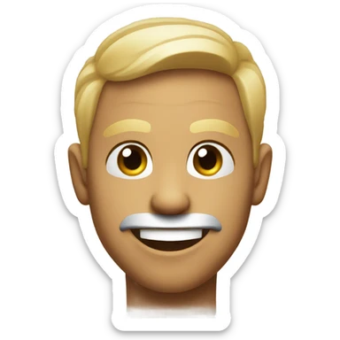 Smirking face sticker