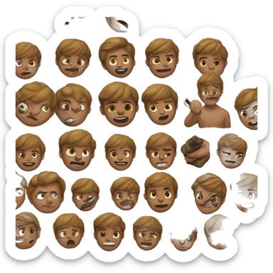 A boy making eart sin sticker