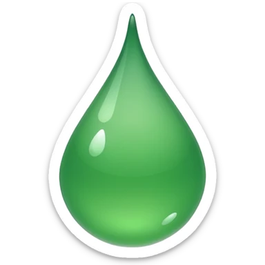Transparent Clear Green Droplet (No background)(Inside droplet is nothing) sticker