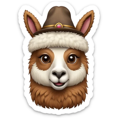 llama with hat sticker