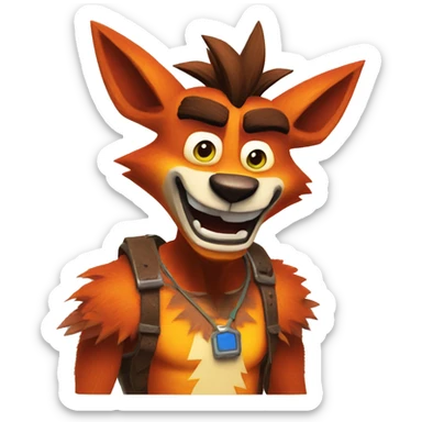 crash bandicut sticker