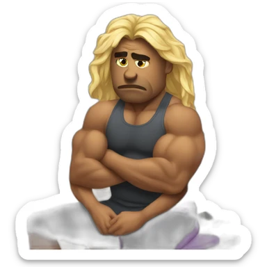sad at the gym sticker