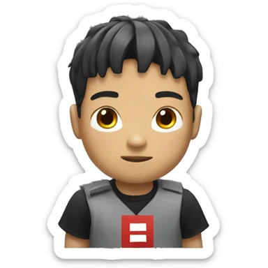 chinese boy playing roblox sticker