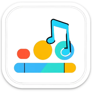music streaming app icon sticker