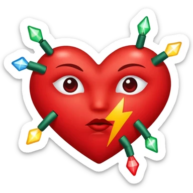 kiss mark with christmas vibes sticker