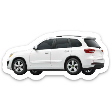 White car  sticker