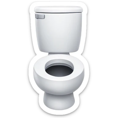 A toilet with a camera sticking out sticker