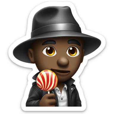 Gangster with lolipop  sticker