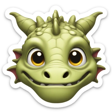 cute dragon face  sticker